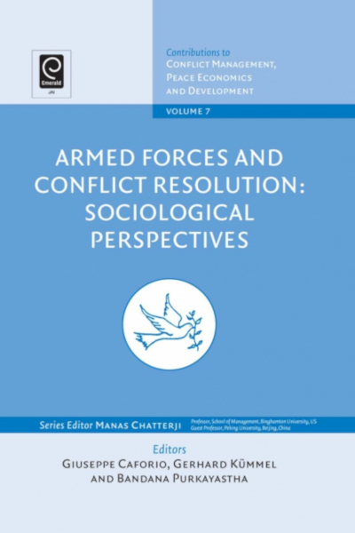 The book cover for "Armed Forces and Conflict Resolution: Sociological Perspectives" by Bandana Purkayastha